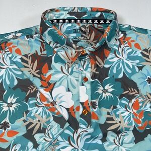 Tattoo Golf Polo Shirt Mens Large Performance Aloha Collection Floral Golf Shirt